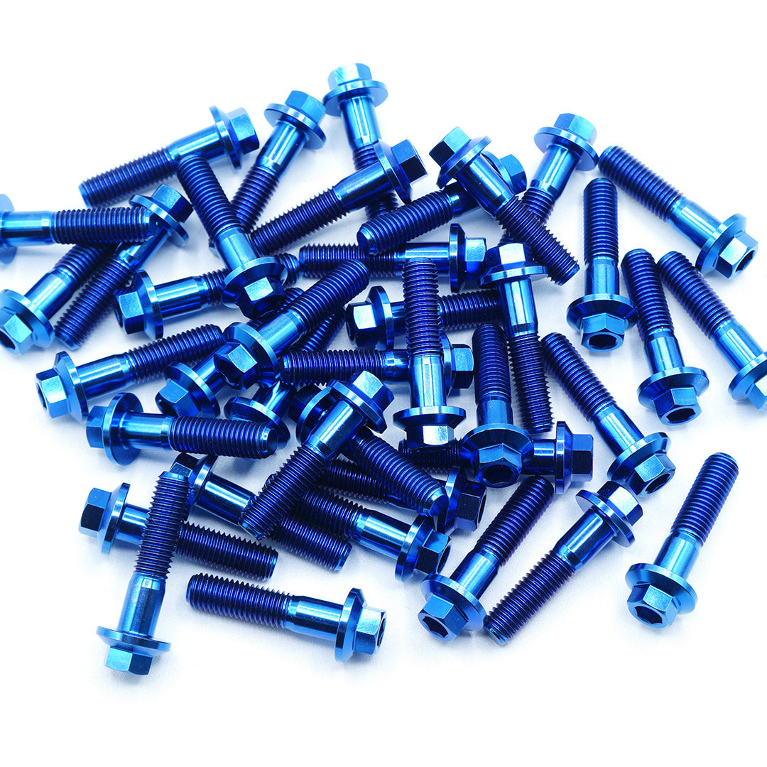 M8 × 32mm Titanium 3-Piece Wheel Assembly Hardware - Graveyard Performance