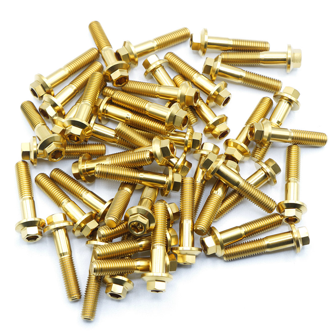 M8 × 32mm Titanium 3-Piece Wheel Assembly Hardware - Graveyard Performance
