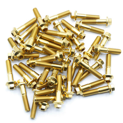 M8 × 32mm Titanium 3-Piece Wheel Assembly Hardware - Graveyard Performance