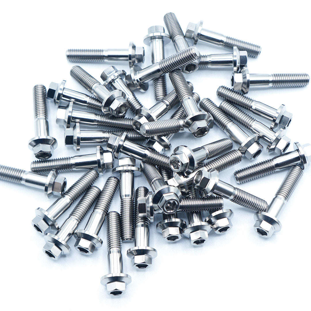 M8 × 32mm Titanium 3-Piece Wheel Assembly Hardware - Graveyard Performance