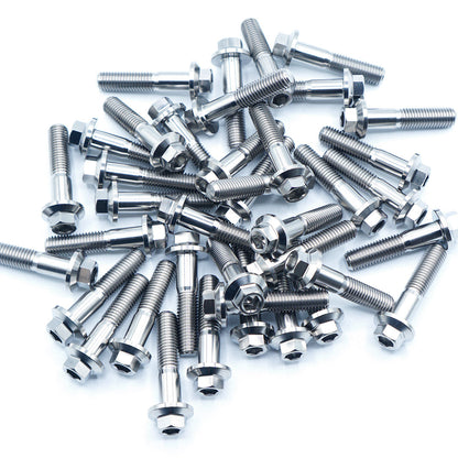 M8 × 32mm Titanium 3-Piece Wheel Assembly Hardware - Graveyard Performance