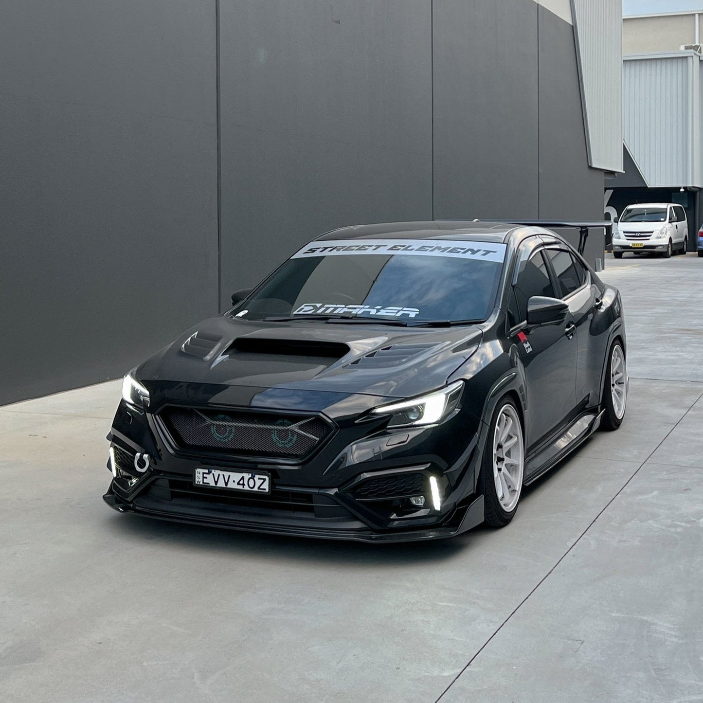 JDMuscle [22-25 WRX] CS Style V1 Front Bumper Grille-Paint Matched/Gloss Black