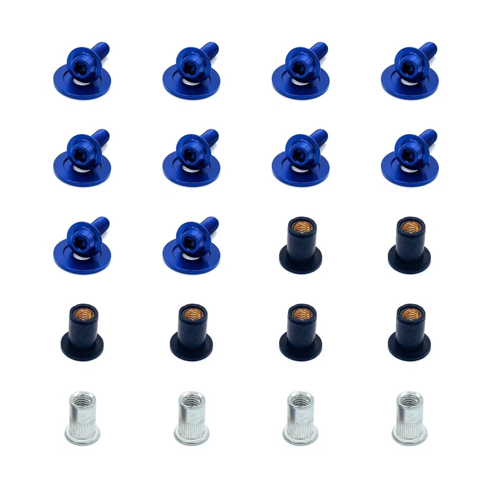 JDC Titanium Battery & Brake Reservoir Panel Plastic Rivet Replacement Kit | Nissan R35 GT-R - Graveyard Performance