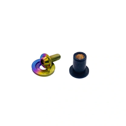 JDC Titanium Washer Fluid Pop Clip Replacement Hardware | 2023+ FL5 Civic Type R - Graveyard Performance