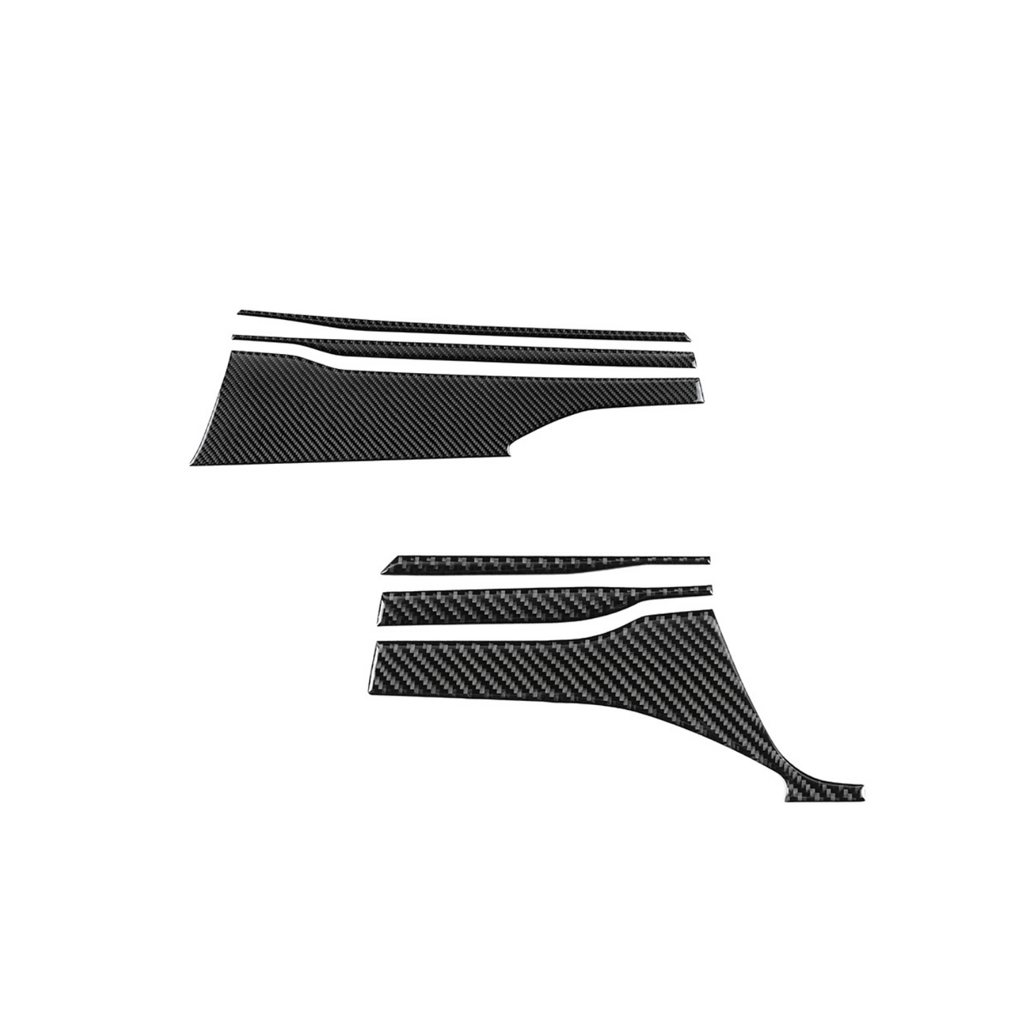 JDMuscle [22-25 WRX] P&S Series Carbon Fiber Dash Trim Covers 6 PC | Black Carbon Fiber/ Red Carbon Fiber