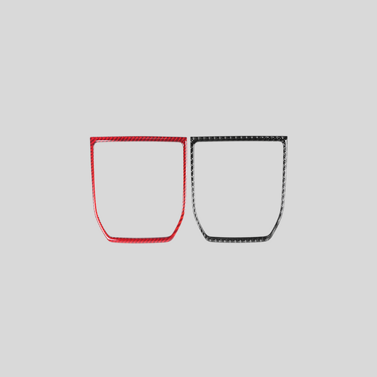 JDMuscle [22-25 WRX] P&S Series Carbon Fiber MT Shifter Trim | Black Carbon Fiber/ Red Carbon Fiber