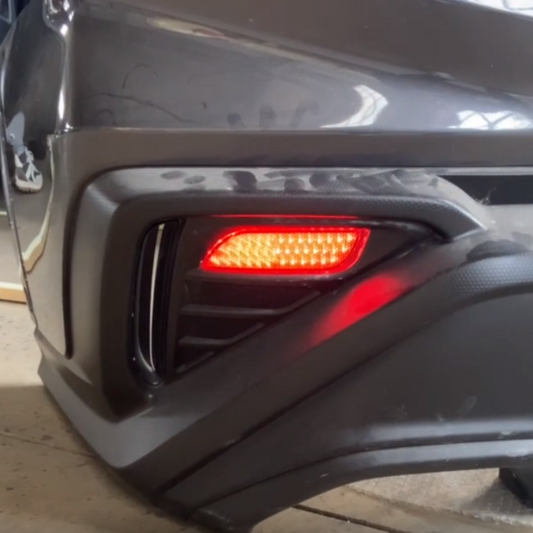 JDMuscle [22-25 WRX] JDM Style Rear Bumper Reflector LED Light | DRL+BRAKE
