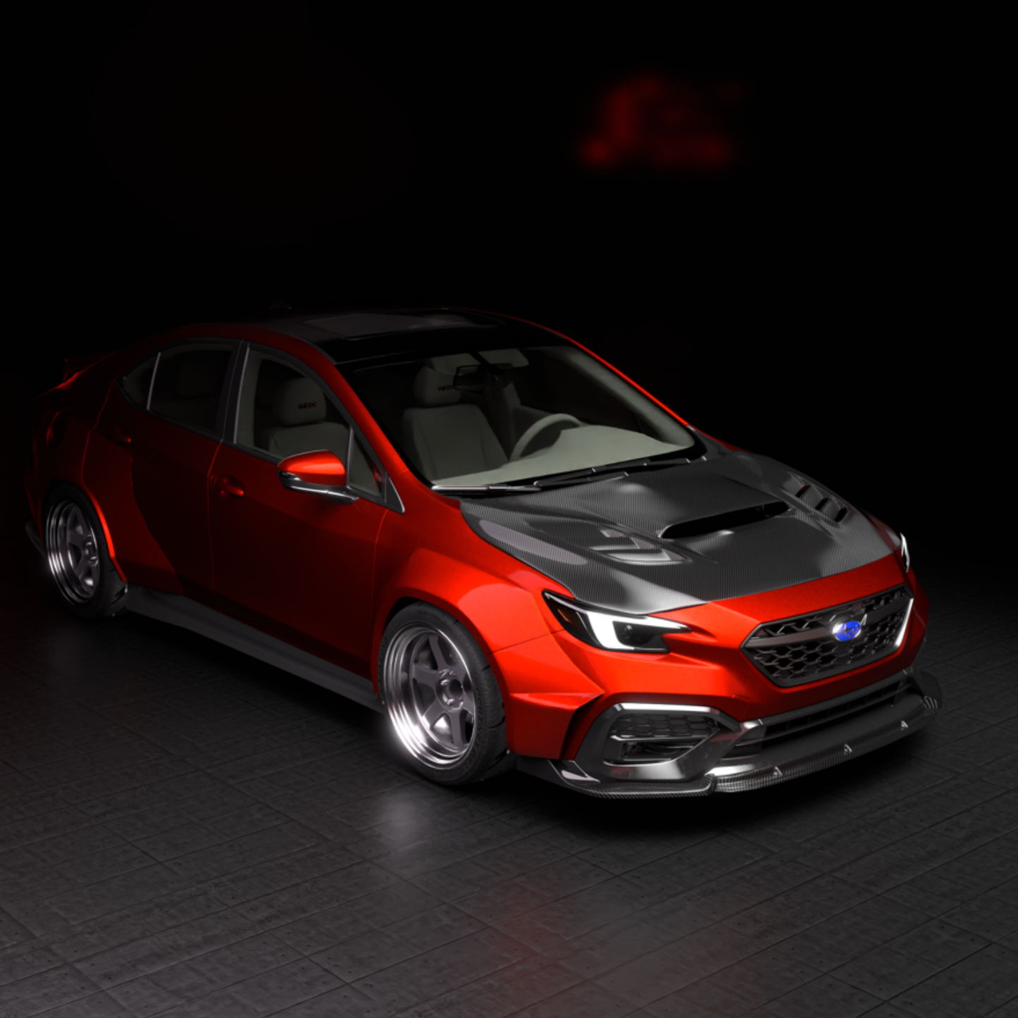 JDMuscle [22-25 WRX] Carbon Fiber Naga Style Front Bumper Lip