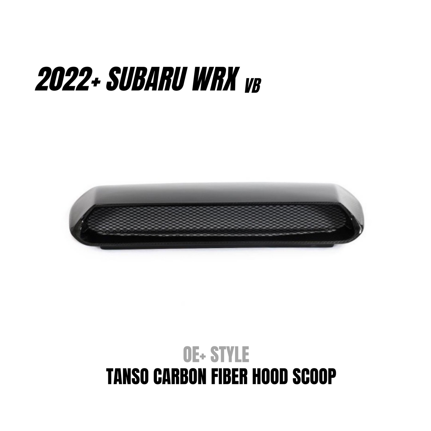 JDMuscle [22-25 WRX] Carbon Fiber Hood Scoop - OE+/ Bulge Style