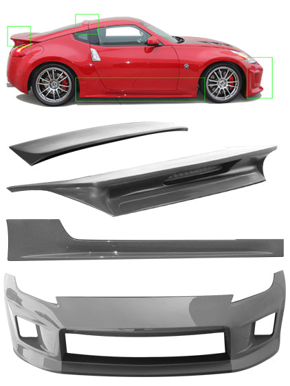Stillen 370Z Z34 6-Piece Body Kit Unpainted For 09-20 Nissan 370Z Z34