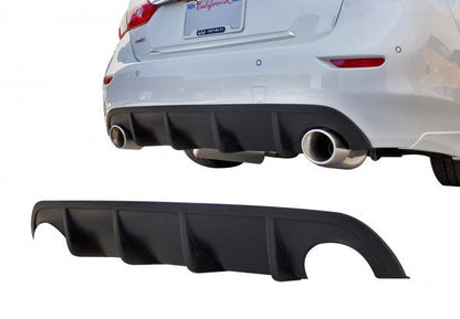 Stillen Infiniti Q50 Rear Diffuser Matte Black For 14-17 Infiniti Q50