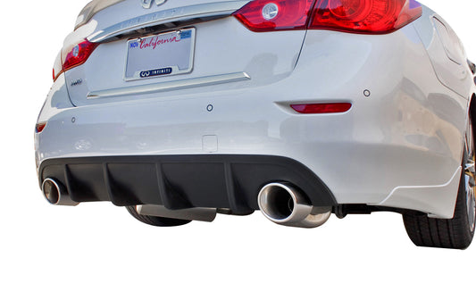 Stillen Infiniti Q50 Rear Diffuser Matte Black For 14-17 Infiniti Q50