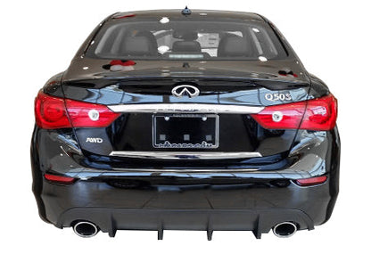 Stillen Infiniti Q50 Rear Diffuser Matte Black For 14-17 Infiniti Q50