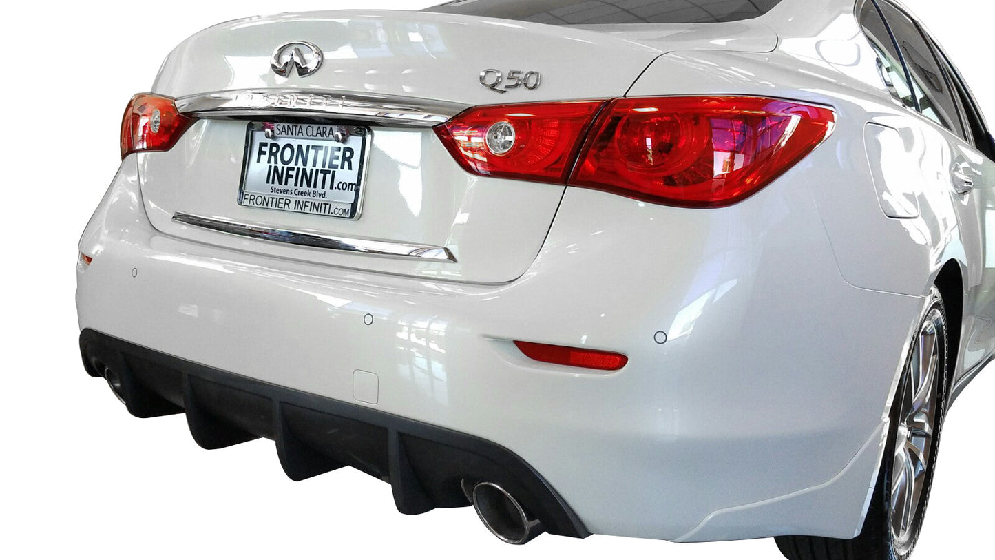Stillen Infiniti Q50 Rear Diffuser Unpainted For 14-17 Infiniti Q50