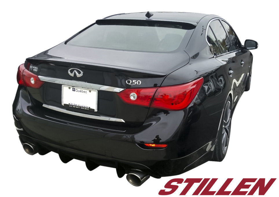 Stillen Infiniti Q50 Rear Diffuser Unpainted For 14-17 Infiniti Q50