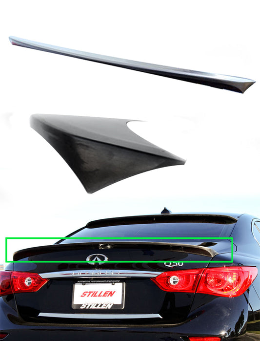 Stillen Infiniti Q50 Rear Spoiler Unpainted For 14-17 Infiniti Q50