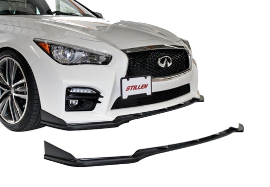 Stillen Infiniti Q50 Sport Front Splitter Matte Black For 14-17 Infiniti Q50 Sport