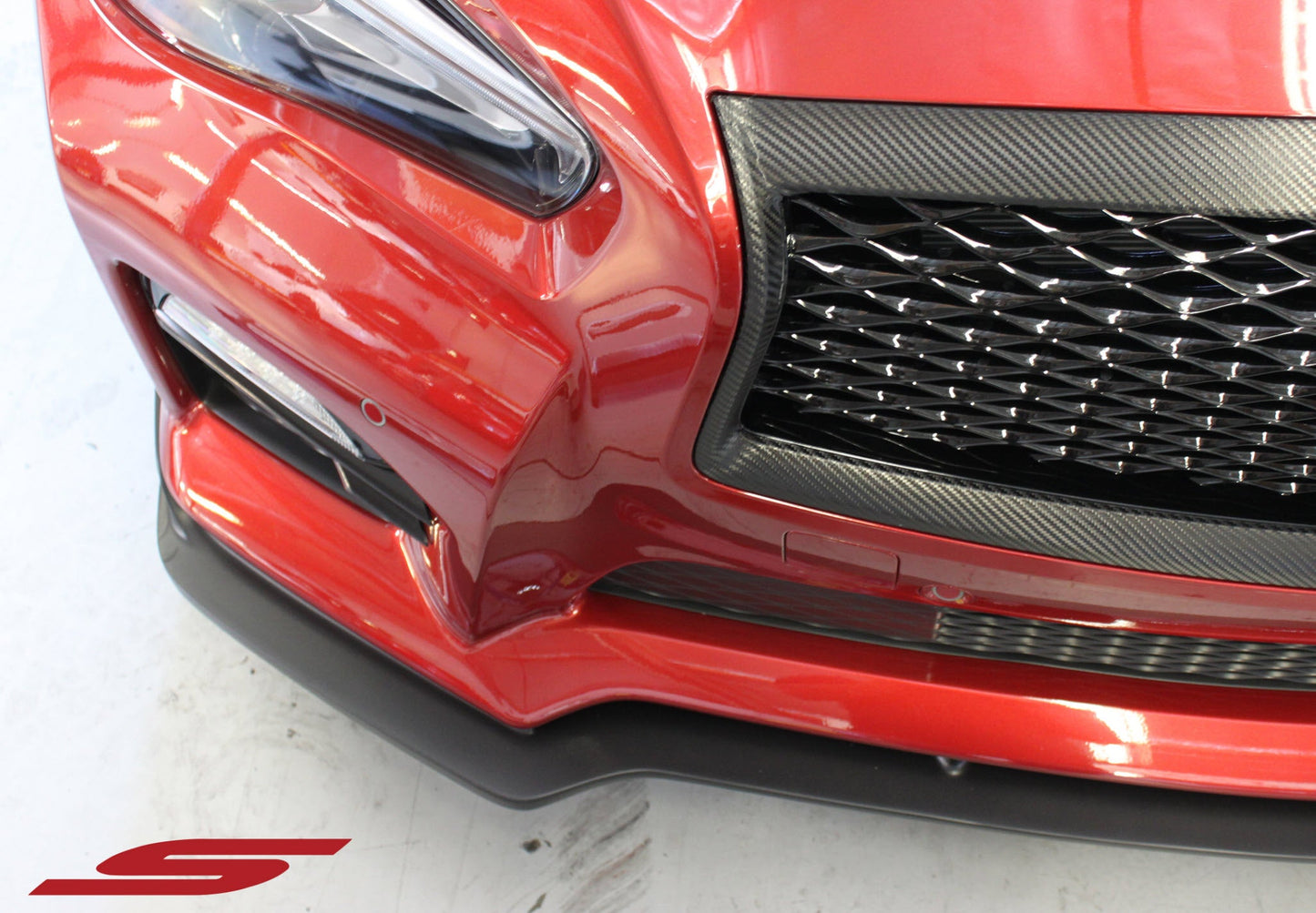 Stillen Infiniti Q50 Sport Front Splitter Matte Black For 14-17 Infiniti Q50 Sport