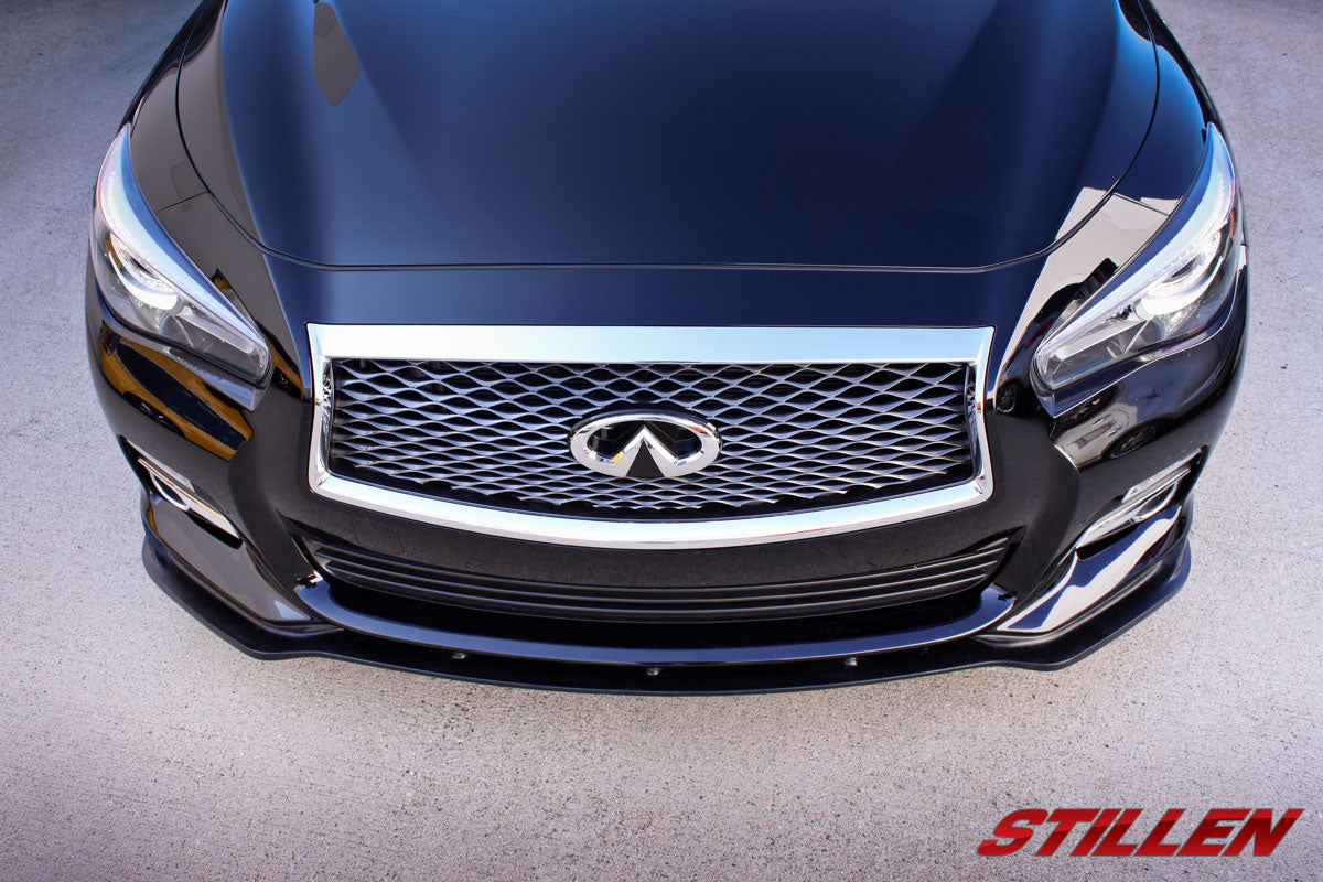 Stillen Infiniti Q50 Premium Front Splitter Matte Black For 14-17 Infiniti Q50