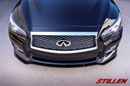 Stillen Infiniti Q50 Premium Front Splitter Matte Black For 14-17 Infiniti Q50