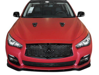 Stillen Infiniti Q50 Premium Front Splitter Matte Black For 14-17 Infiniti Q50