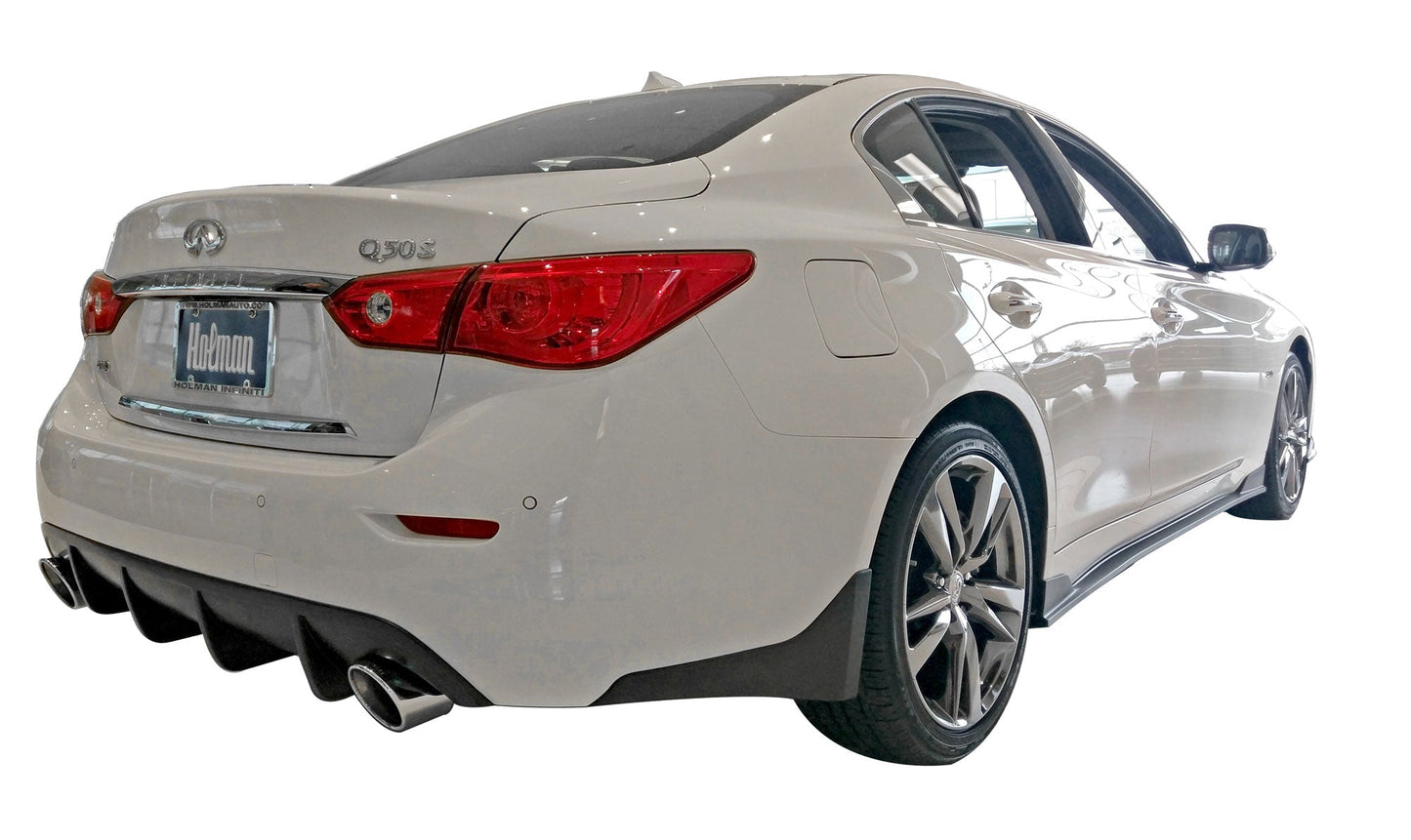 Stillen Infiniti Q50 Side Skirts Matte Black For 14-17 Infiniti Q50