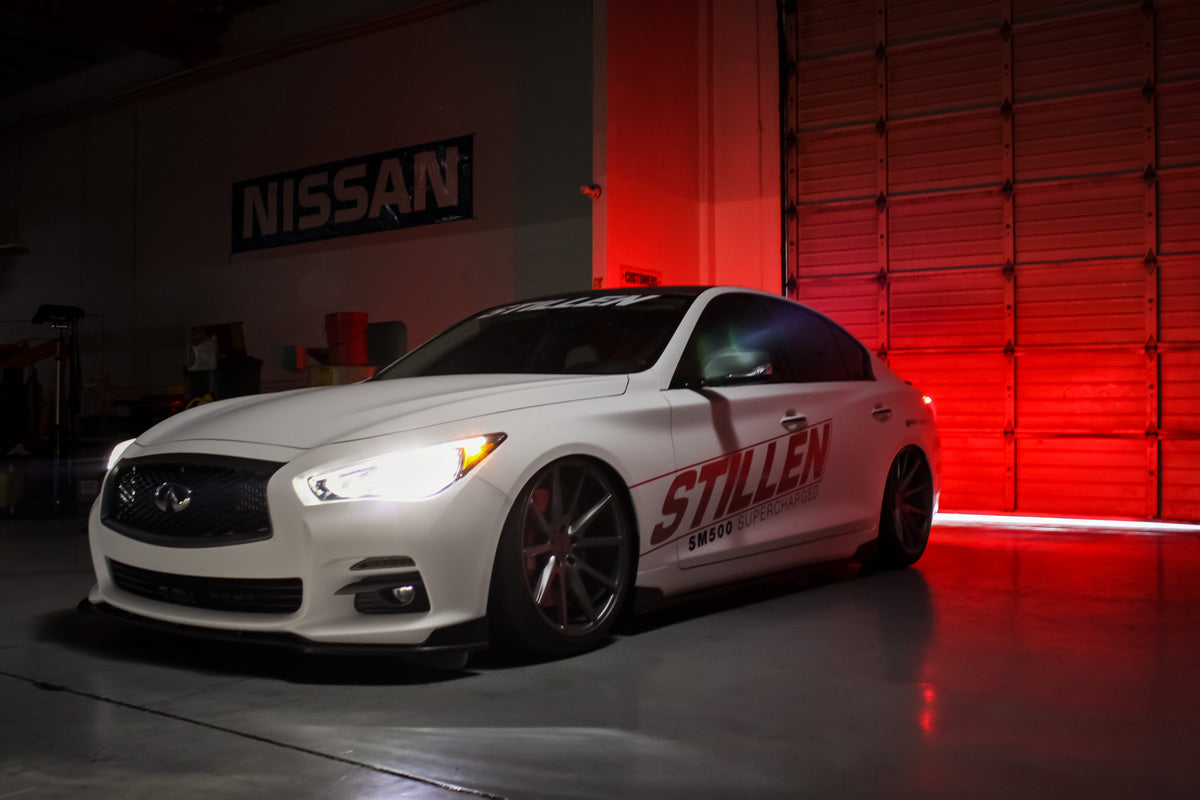 Stillen Infiniti Q50 Side Skirts Matte Black For 14-17 Infiniti Q50