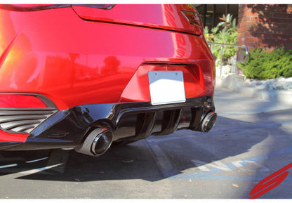Stillen Infiniti Q60 3.0t Rear Diffuser Matte Black For 17-21 Infiniti Q60 3.0t