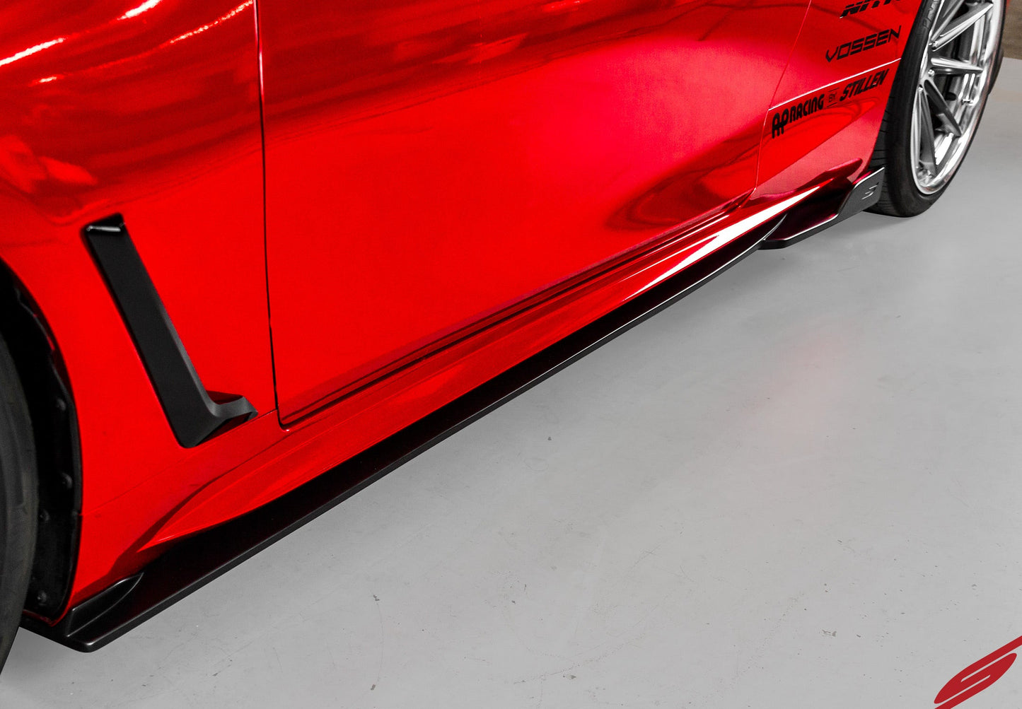 Stillen Infiniti Q60 Side Skirts & Rear Corners Matte Black For 17-22 Infiniti Q60