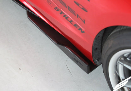 Stillen Infiniti Q60 Side Skirts & Rear Corners Matte Black For 17-22 Infiniti Q60