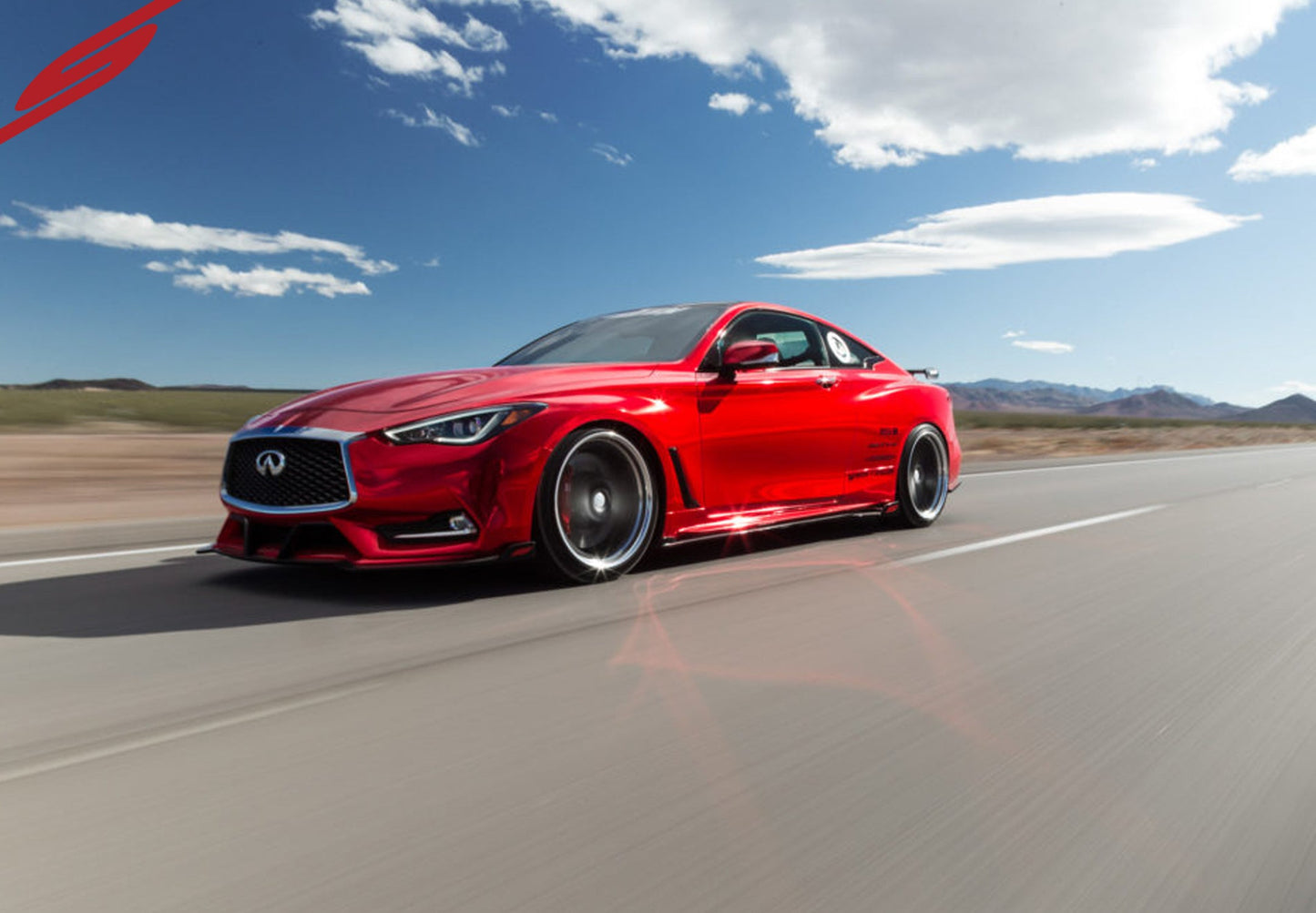 Stillen Infiniti Q60 Side Skirts & Rear Corners Matte Black For 17-22 Infiniti Q60