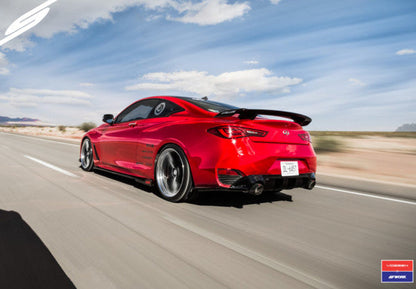 Stillen Infiniti Q60 Side Skirts & Rear Corners Matte Black For 17-22 Infiniti Q60