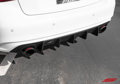 Stillen Infiniti Q50 Rear Diffuser Matte Black For 18-21 Infiniti Q50