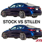 Stillen Infiniti Q50 Rear Diffuser Matte Black For 18-21 Infiniti Q50