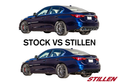 Stillen Infiniti Q50 Rear Diffuser Matte Black For 18-21 Infiniti Q50