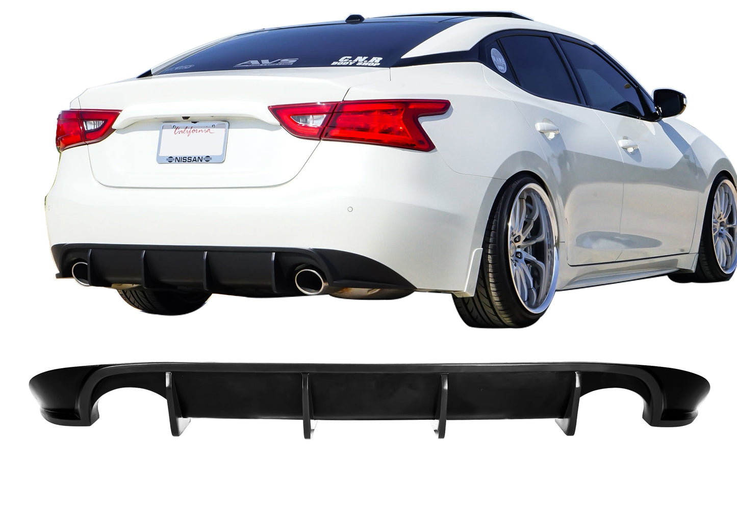 Stillen Nissan Maxima Rear Diffuser Matted Black For 16-18 Nissan Maxima