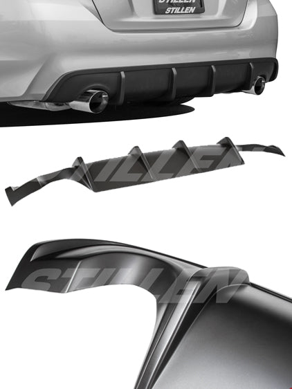 Stillen Nissan Altima Rear Diffuser Matte Black For 16-18 Nissan Altima
