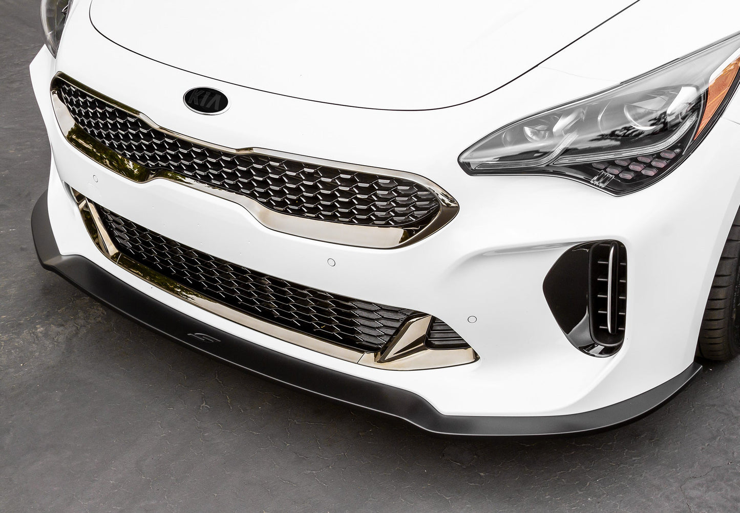 Stillen Kia Stinger GT Front Diffuser Matte Black For 18-21 Kia Stinger GT AWD/RWD 3.3TT