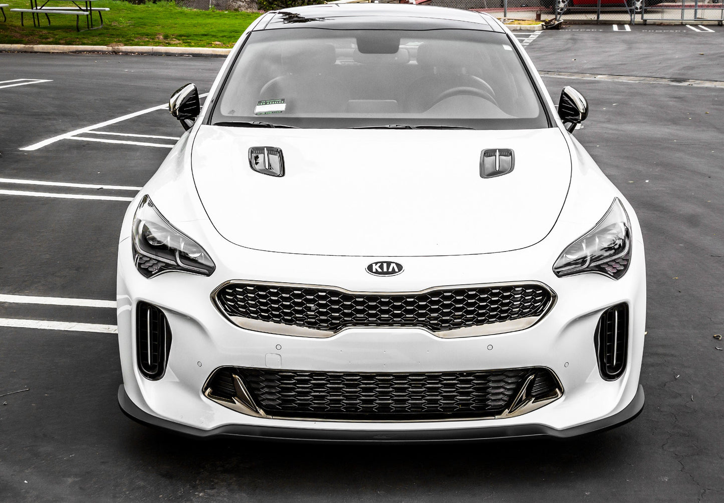 Stillen Kia Stinger GT Front Diffuser Matte Black For 18-21 Kia Stinger GT AWD/RWD 3.3TT