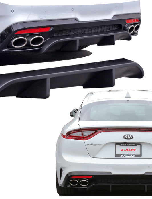 Stillen Kia Stinger GT Rear Diffuser Matte Black For 18-21 Kia Stinger GT AWD/RWD 3.3TT