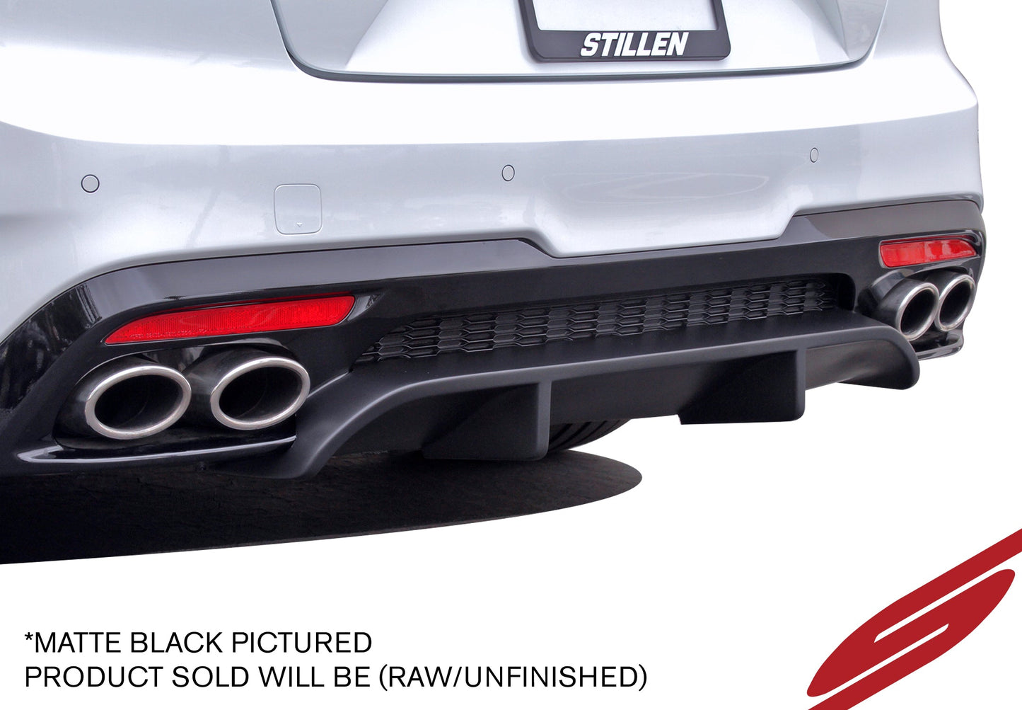 Stillen Kia Stinger GT 3.3TT Rear Diffuser Unpainted For 18-21 Kia Stinger GT AWD/RWD