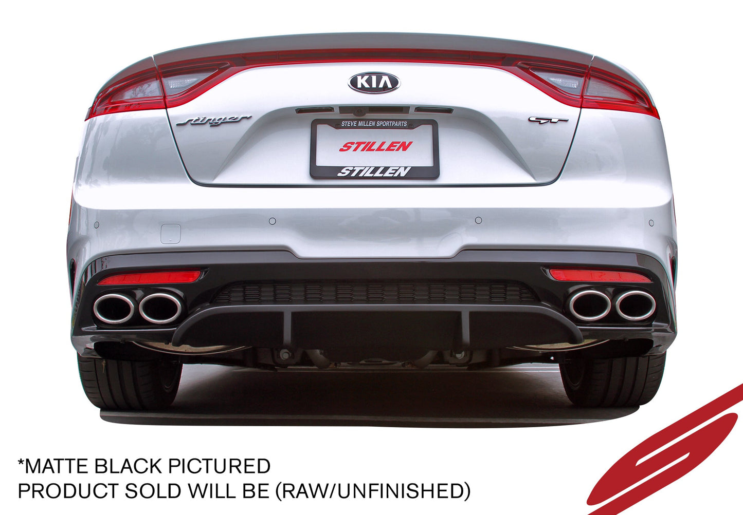 Stillen Kia Stinger GT 3.3TT Rear Diffuser Unpainted For 18-21 Kia Stinger GT AWD/RWD