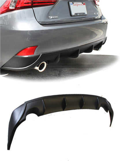 Stillen Lexus IS250, IS350 Rear Diffuser Matte Black For 14-2016 Lexus IS250, IS350