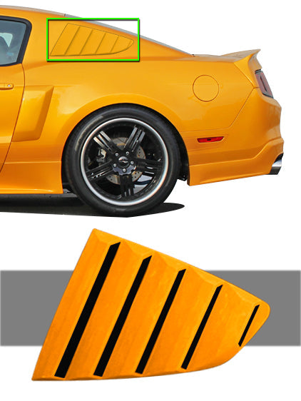 Stillen Mustang Side Window Louvers Unpainted For 10-13 Ford Mustang
