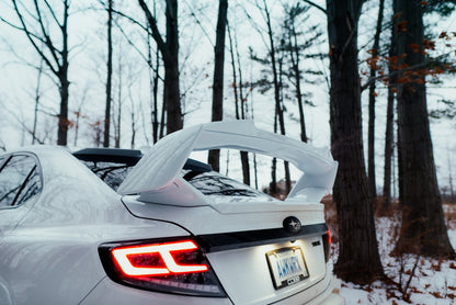 OLM Spec-AR LED Taillights (Clear Lens/Black Base/White Bar) - 2022+ WRX