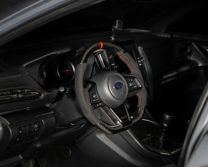 FactionFab Steering Wheel Carbon and Suede 2022+ WRX