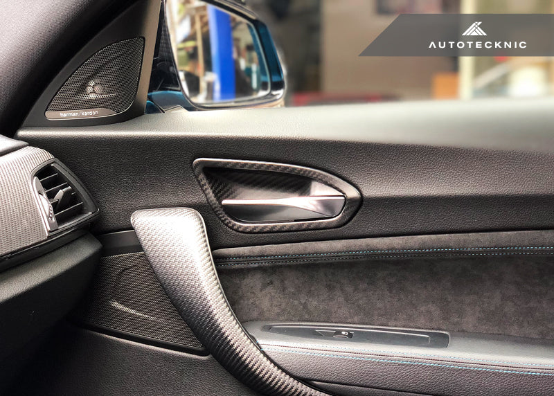 AutoTecknic Dry Carbon Interior Door Handle Trim Set - F87 M2 | F22 2-Series | F20 1-Series - Graveyard Performance