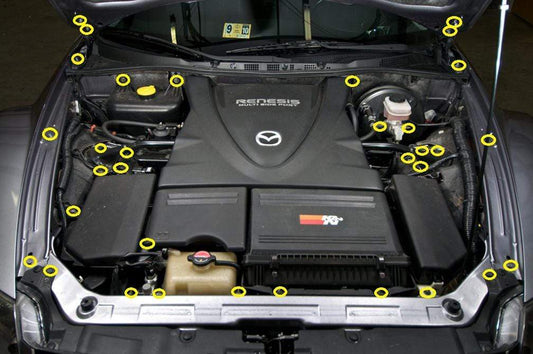 Mazda RX-8 FE (2003-2012) Titanium Engine Bay Kit - Graveyard Performance