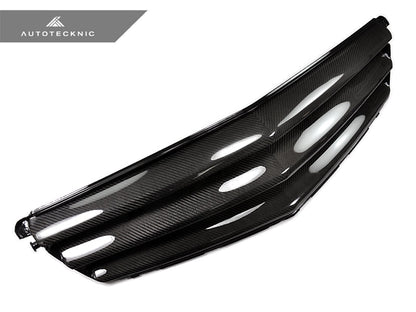 AutoTecknic Replacement Carbon Fiber Front Grille - Mercedes Benz W204 C-Class Sedan (2008-2013) - Graveyard Performance