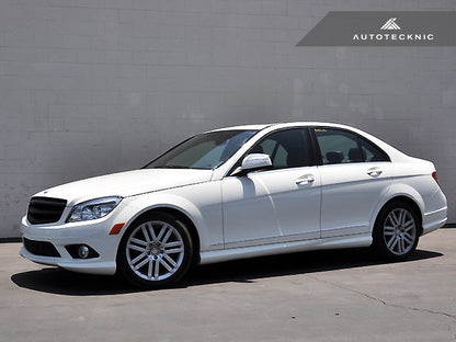 AutoTecknic Stealth Black Front Grille - Mercedes Benz W204 C-Class Sedan (2008-2013) - Graveyard Performance